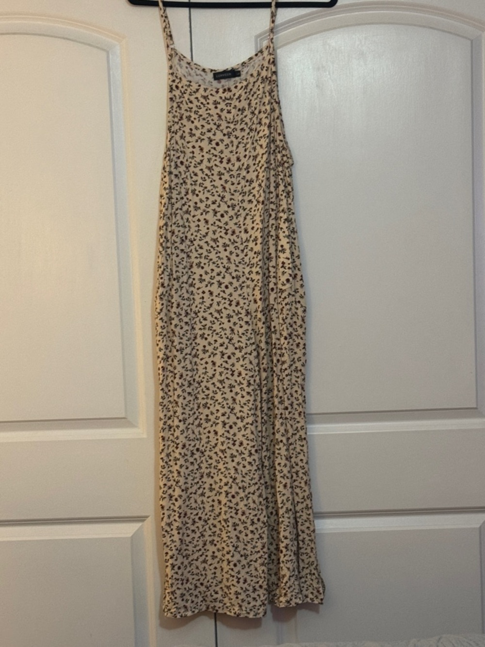 Flowy Beige Floral Wide-Leg Jumpsuit